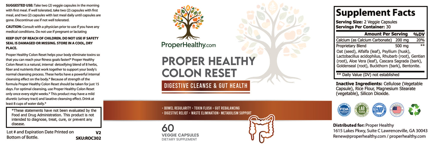 Proper Healthy Colon Reset
