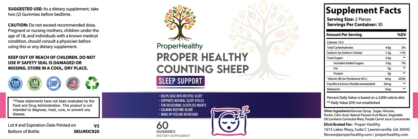 Proper Healthy Counting Sheep