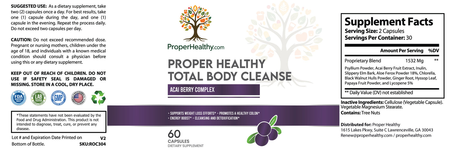 Proper Healthy Total Body Cleanse