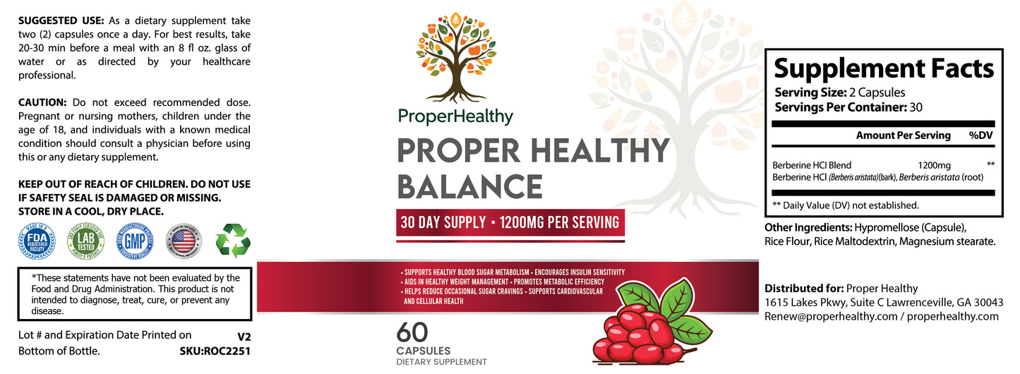 Proper Healthy Balance